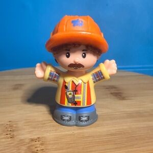 Fisher-Price Construction Worker Figure - Orange Helmet, Yellow Jacket